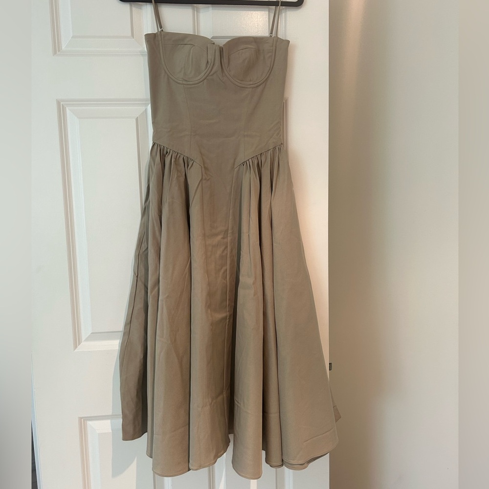 House of CB Samaria' Taupe Corset Sundress size Medium cup A-C NWOT